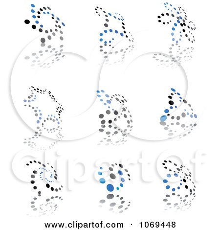 Clipart Abstract Dot Logos 2 - Royalty Free Vector Illustration by Vector Tradition SM