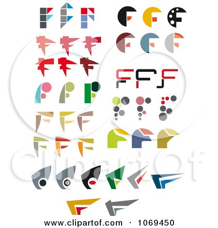 Clipart Letter F Design Elements - Royalty Free Vector Illustration by Vector Tradition SM