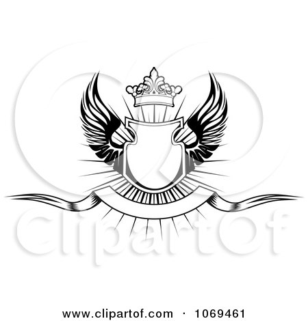 Clipart Shield With Wings 21 - Royalty Free Vector Illustration by Vector Tradition SM