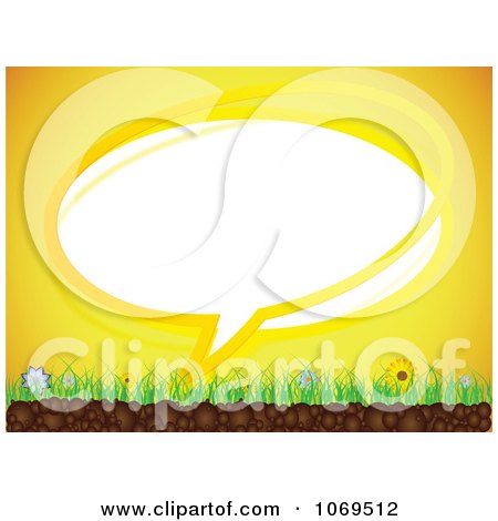Clipart Word Balloon Sunshine Background - Royalty Free Vector Illustration by Andrei Marincas