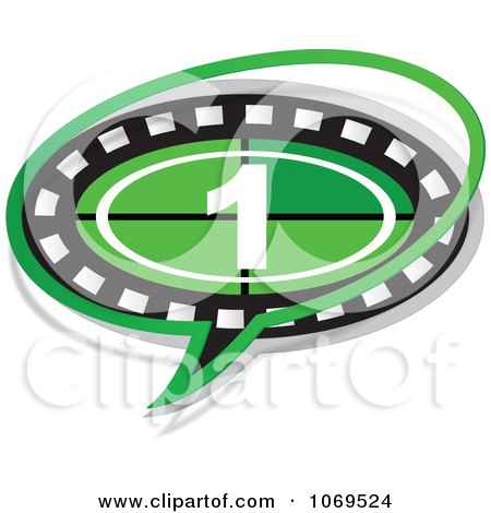 Clipart 1 Filmstrip Movie Word Balloon - Royalty Free Vector Illustration by Andrei Marincas