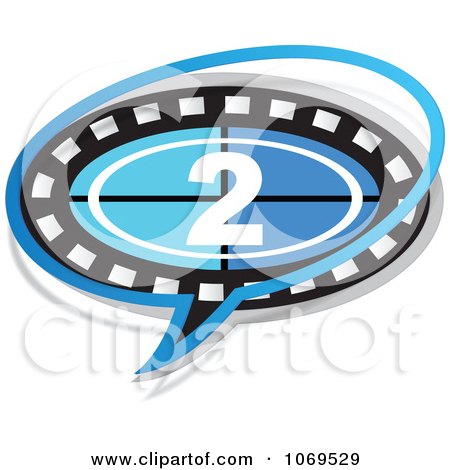 Clipart 2 Filmstrip Movie Word Balloon - Royalty Free Vector Illustration by Andrei Marincas