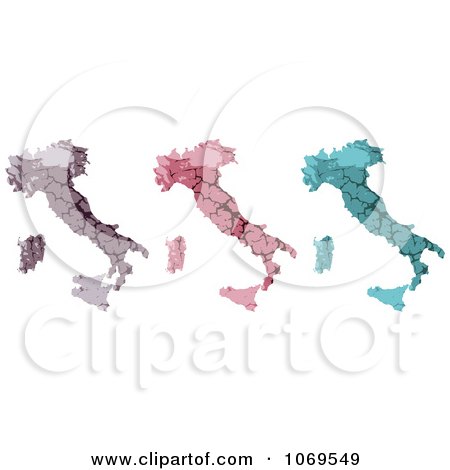 Clipart Italian Stone Maps - Royalty Free Vector Illustration by Andrei Marincas
