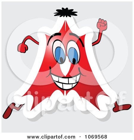 Clipart Running Red Letter A - Royalty Free Vector Illustration by Andrei Marincas