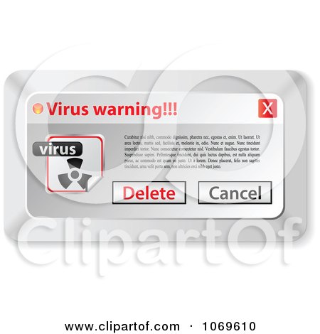 Clipart Virus Warning Computer Popup 1 - Royalty Free Vector Illustration by Andrei Marincas