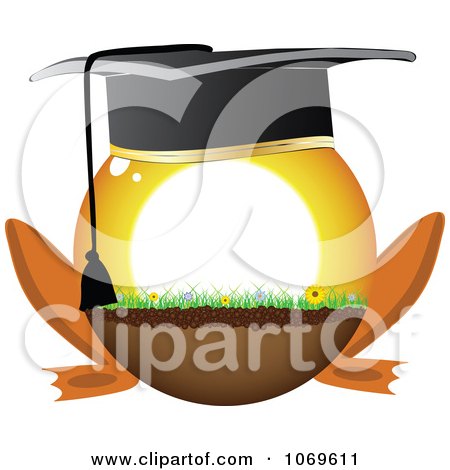 Clipart Frog Legged Sunshine Graduate - Royalty Free Vector Illustration by Andrei Marincas