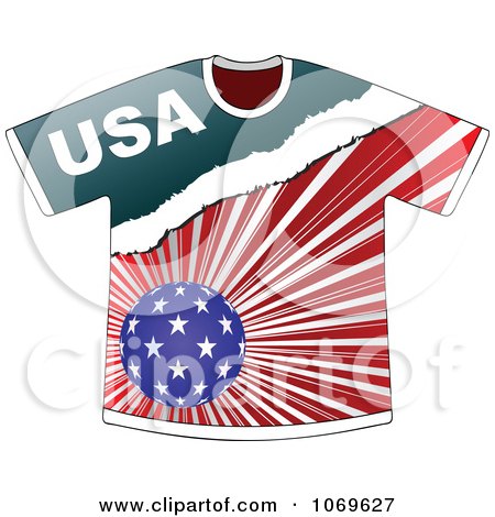 Clipart American T Shirt - Royalty Free Vector Illustration by Andrei Marincas