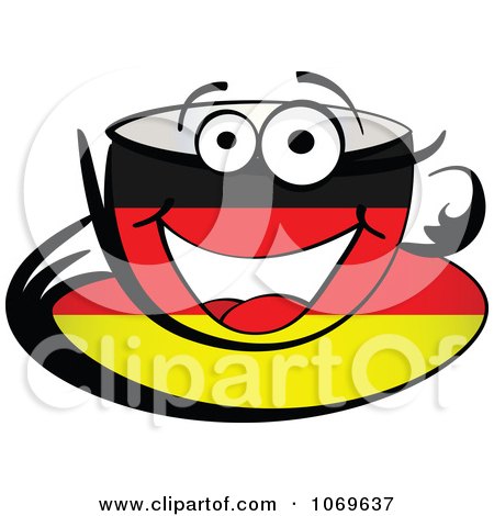 Clipart German Coffee Cup - Royalty Free Vector Illustration by Andrei Marincas
