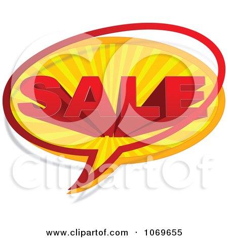 Clipart Sale Word Balloon - Royalty Free Vector Illustration by Andrei Marincas