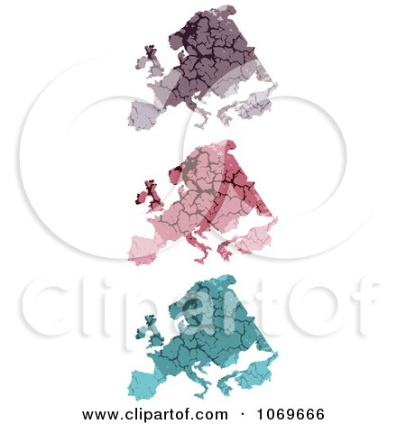 Clipart European Stone Maps - Royalty Free Vector Illustration by Andrei Marincas