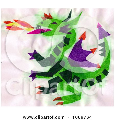 Clipart Dragon Blowing Fire - Royalty Free Illustration by LoopyLand