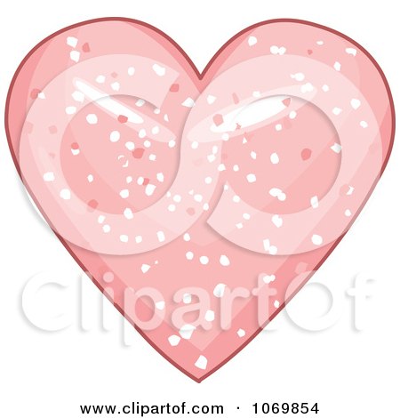 Clipart Sparkly Pink Heart - Royalty Free Vector Illustration by Pushkin