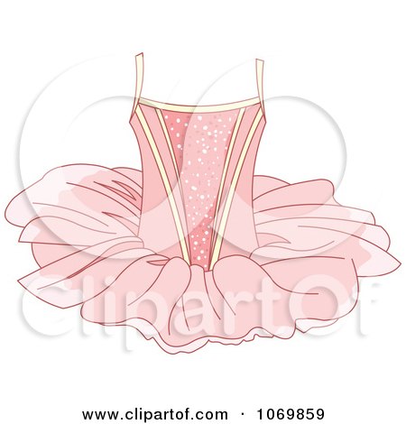 Clipart Sparkly Pink Ballet Tutu - Royalty Free Vector Illustration by Pushkin