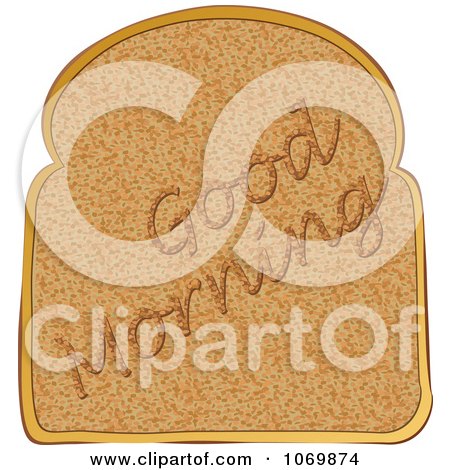 Clipart Slice Of Good Morning Toast - Royalty Free Vector Illustration by michaeltravers