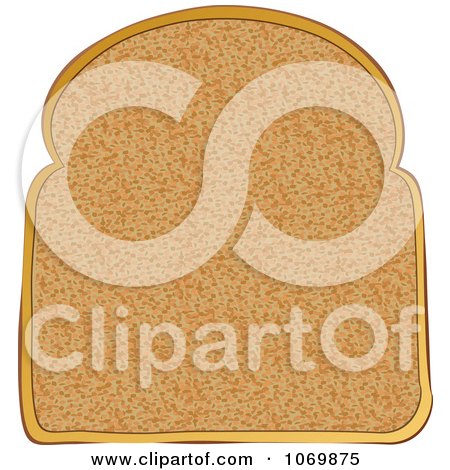 Clipart Slice Of Toast - Royalty Free Vector Illustration by michaeltravers