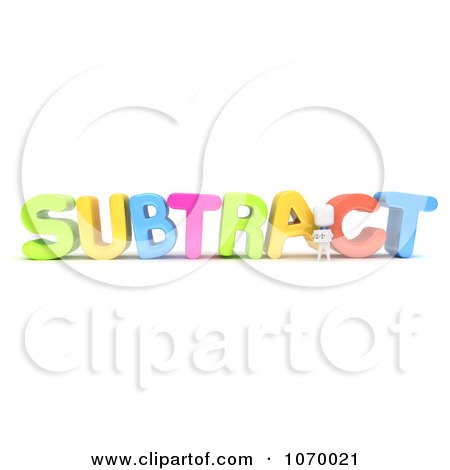 Clipart 3d Ivory Students With SUBTRACT - Royalty Free CGI Illustration by BNP Design Studio