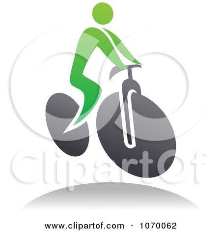 Clipart Cyclist Icon And Shadow 7 - Royalty Free Vector Illustration by Vector Tradition SM