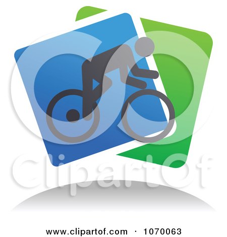 Clipart Cyclist Icon And Shadow 8 - Royalty Free Vector Illustration by Vector Tradition SM