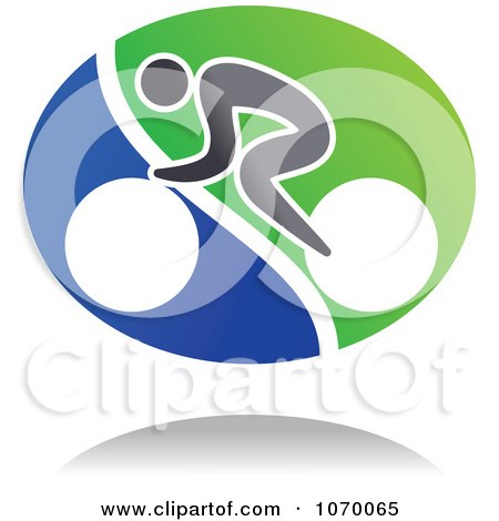 Clipart Cyclist Icon And Shadow 3 - Royalty Free Vector Illustration by Vector Tradition SM