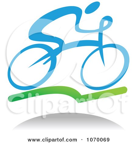 Clipart Cyclist Icon And Shadow 1 - Royalty Free Vector Illustration by Vector Tradition SM