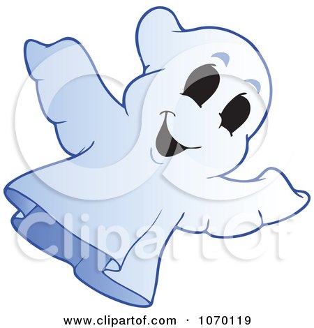 Clipart Spooky Halloween Ghost 1 - Royalty Free Vector Illustration by visekart