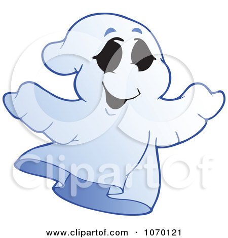 Clipart Spooky Halloween Ghost 3 - Royalty Free Vector Illustration by visekart