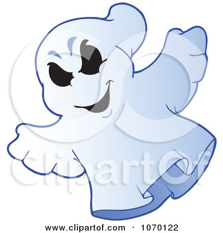 Clipart Spooky Halloween Ghost 4 - Royalty Free Vector Illustration by visekart