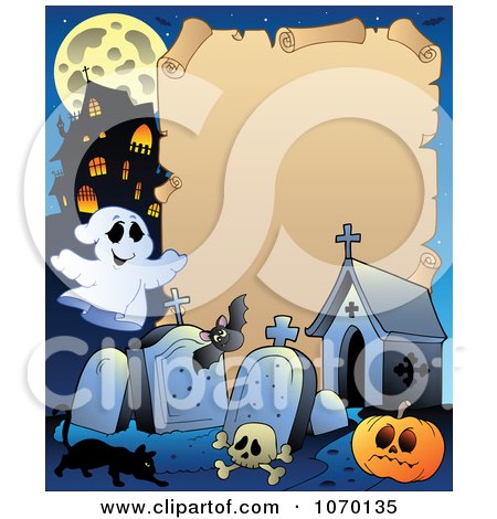 Clipart Halloween Parchment Frame 2 - Royalty Free Vector Illustration by visekart