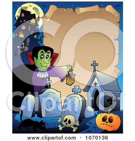 Clipart Halloween Parchment Frame 3 - Royalty Free Vector Illustration by visekart