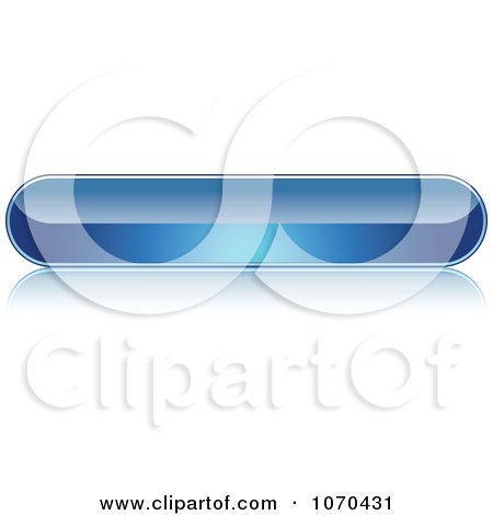 Clipart 3d Blue Shiny Bar Website Button - Royalty Free Vector Illustration by dero