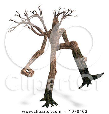 Clipart 3d Ent Tree Walking 3 - Royalty Free CGI Illustration by Ralf61