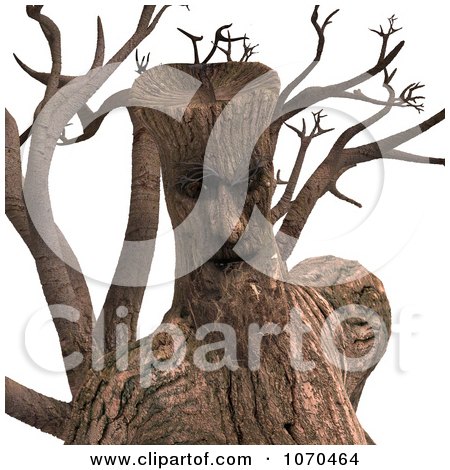 Clipart 3d Ent Tree Face 1 - Royalty Free CGI Illustration by Ralf61