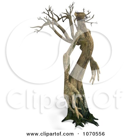 Clipart 3d Ent Tree Standing Tall - Royalty Free CGI Illustration by Ralf61