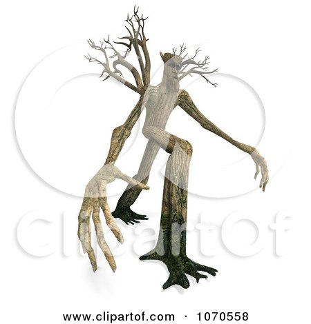 Clipart 3d Ent Tree Walking 4 - Royalty Free CGI Illustration by Ralf61