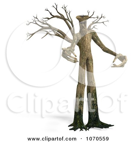 Clipart 3d Ent Tree Pointing 2 - Royalty Free CGI Illustration by Ralf61