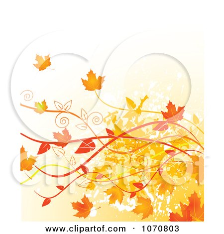 Clipart Autumn Grunge Background - Royalty Free Vector Illustration by Pushkin