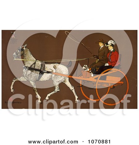 Illustration of a Man and Woman in a Coach - Royalty Free Historical Clip Art by JVPD