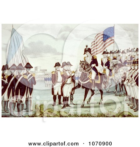Illustration Of Surrender of Cornwallis at Yorktown, Virginia 1781 - Royalty Free Historical Clip Art by JVPD