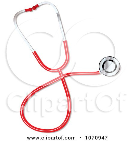 Clipart Red Stethoscope - Royalty Free Vector Illustration by michaeltravers