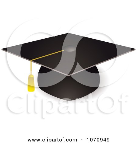 Clipart 3d Graduation Cap And Tassel - Royalty Free Vector Illustration by michaeltravers