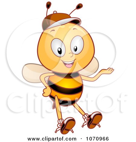Clipart Bee Student Presenting - Royalty Free Vector Illustration by BNP Design Studio