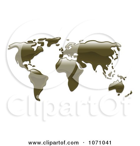 Clipart 3d World Atlas Map Of Oil - Royalty Free Vector Illustration by AtStockIllustration