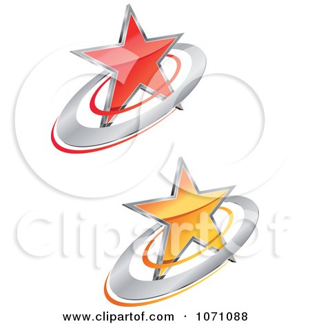 Clipart 3d Glossy Stars And Rings - Royalty Free Vector Illustration by Vector Tradition SM