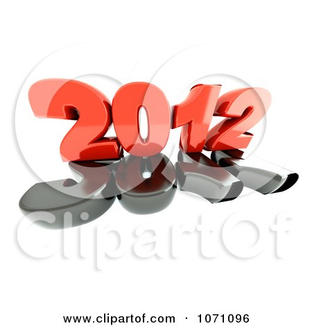 Clipart 3d Red 2012 On 2011 - Royalty Free CGI Illustration by chrisroll