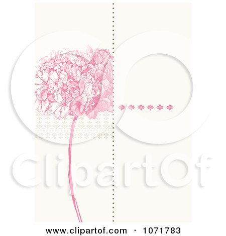 Clipart Pink Lilac And Off White Floral Invitation With Copyspace - Royalty Free Vector Illustration by BestVector