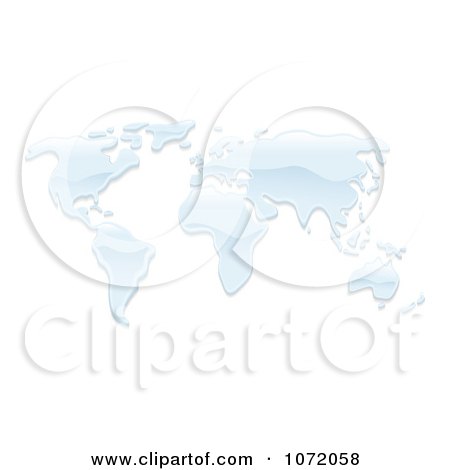 Clipart 3d World Atlas Map Of Water - Royalty Free Vector Illustration by AtStockIllustration