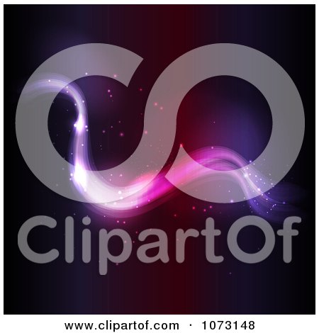 Clipart Background Of Magical Glowing Waves And Dots - Royalty Free Vector Illustration by KJ Pargeter