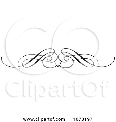 Clipart Intricate Black And White Swirl Border Rule 1 - Royalty Free Vector Illustration by BestVector
