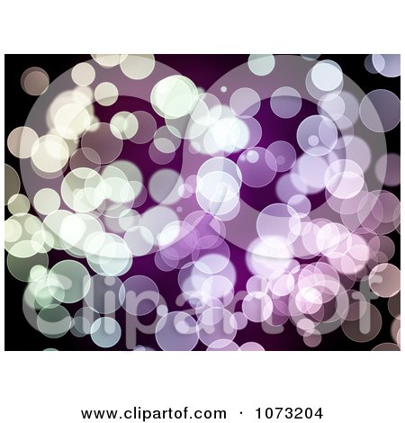 Clipart Sparkly Green And Purple Bokeh Lights - Royalty Free CGI Illustration by oboy