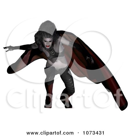 Clipart 3d Vampiress Walking Forward - Royalty Free CGI Illustration by Ralf61